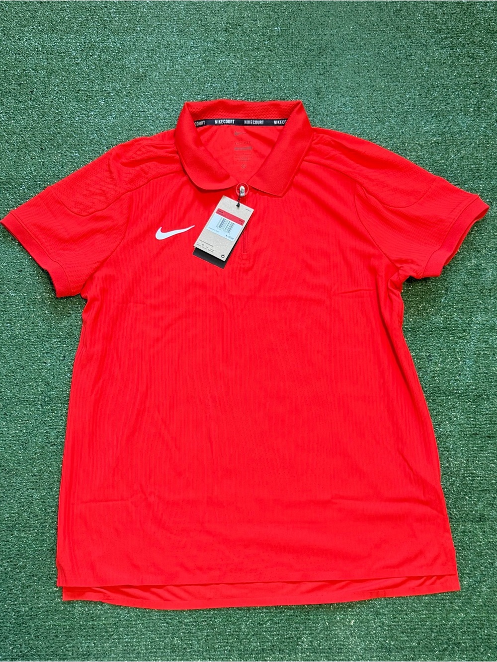 Nike Court Slam ADV Dri-Fit Red Polo Tennis Shirt Mens Sz L HQ0792-673 NWT